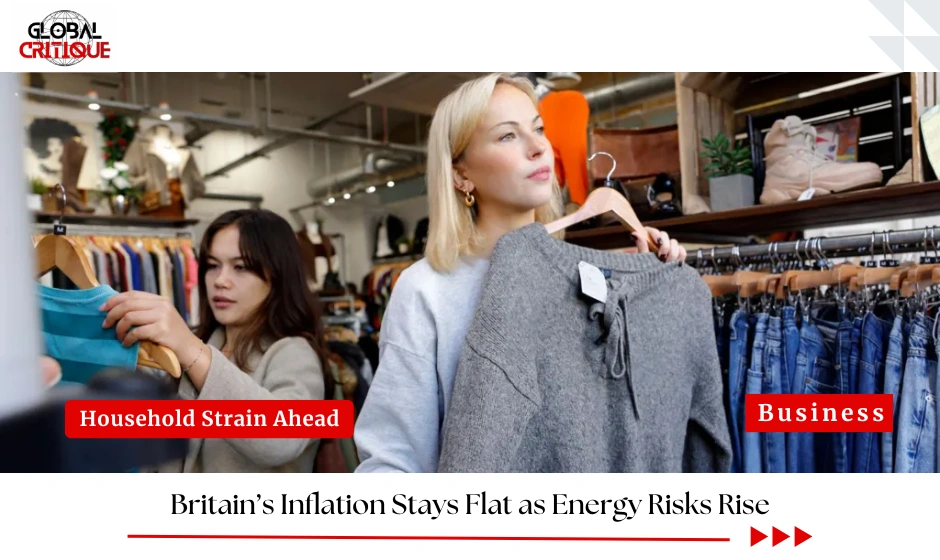 Britain’s Inflation Stays Flat as Energy Risks Rise