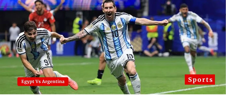 Argentina players celebrate after completing a dramatic 3–2 comeback victory over Egypt in the FIFA World Cup 2026
