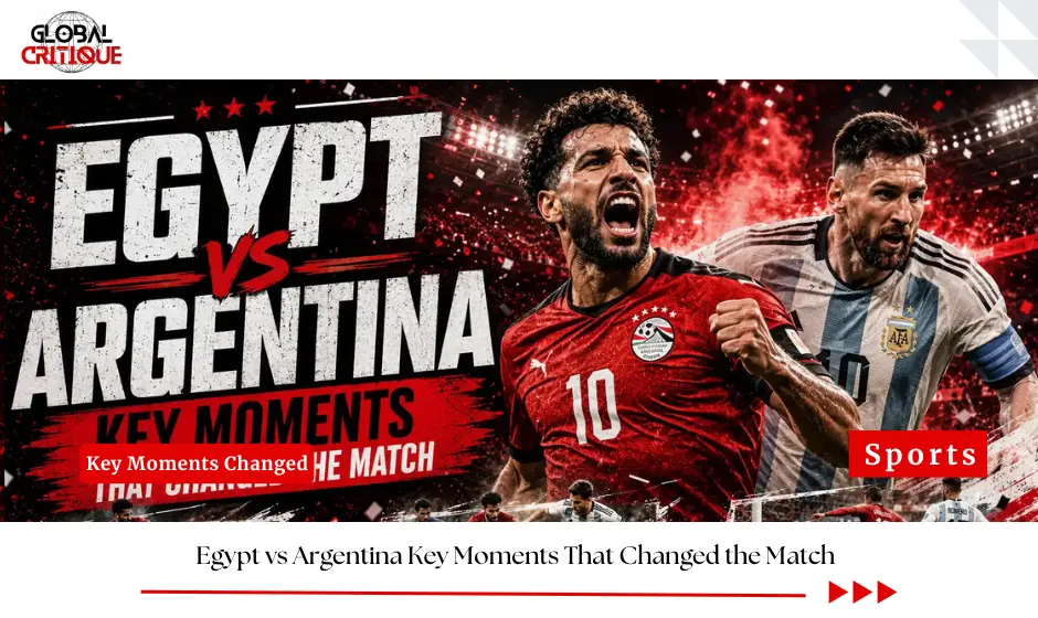 Argentina and Egypt players battle for possession during the key moments of their dramatic World Cup knockout match